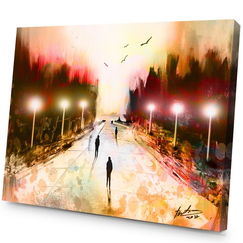 Leinwand bild landschaft - bild,
