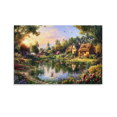 Ländliche landschaft leinwand - ländliche,