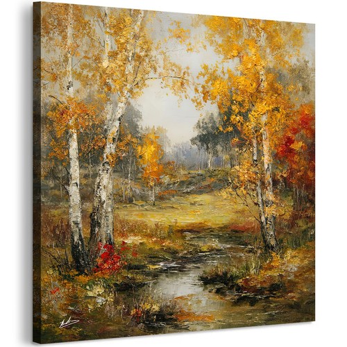 Leinwandbild wald bäume - wald,