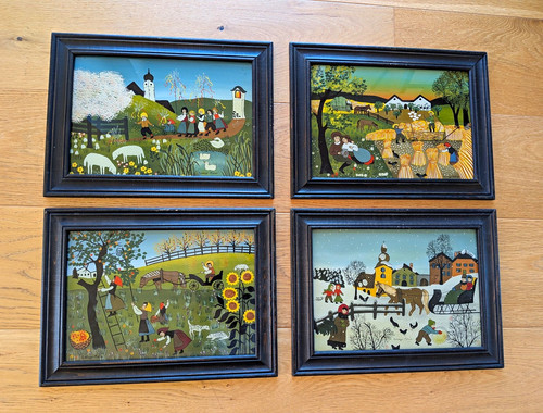 4er set gerahmte bilder - 4er-set,