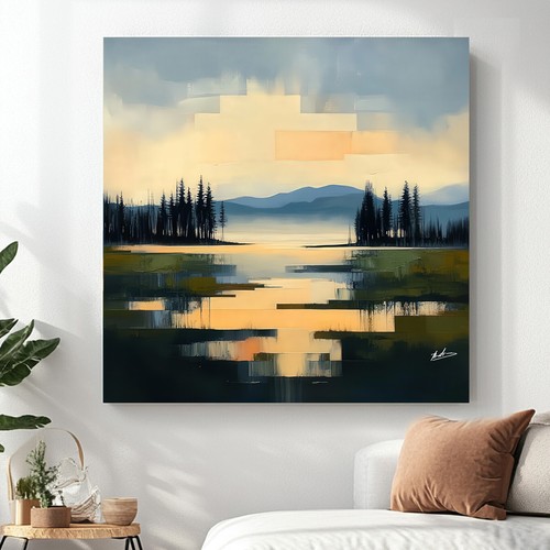 Leinwand bild landschaft - leinwand,