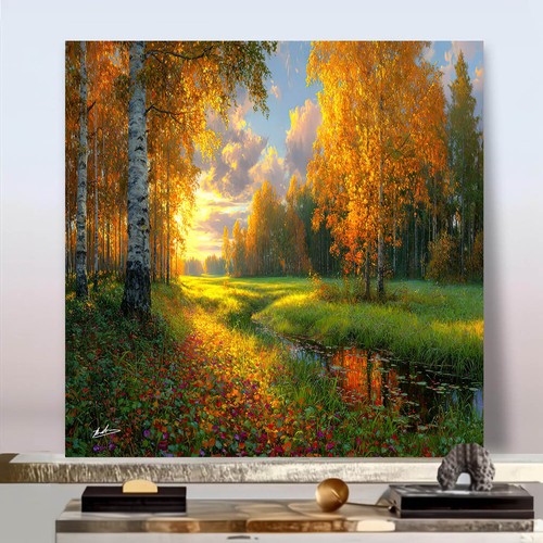 Leinwandbild wald bäume - leinwandbild,