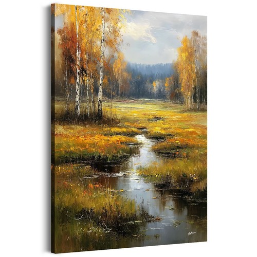 Leinwandbild wald bäume - wald,
