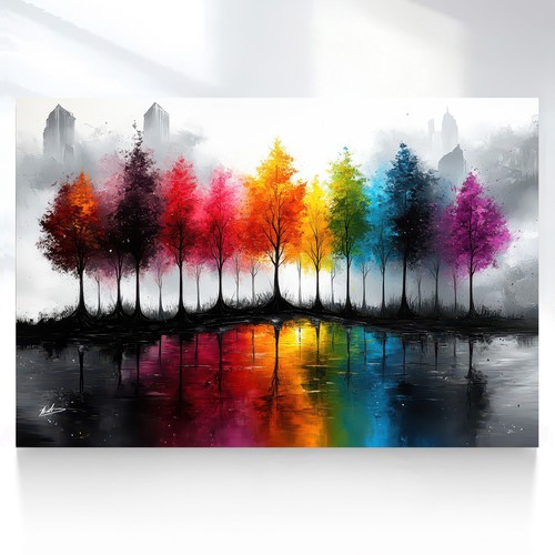 Leinwand bild landschaft - leinwand,