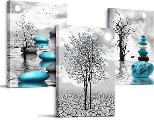 Leinwandbilder 3er set baum - leinwandbilder, 3er-set