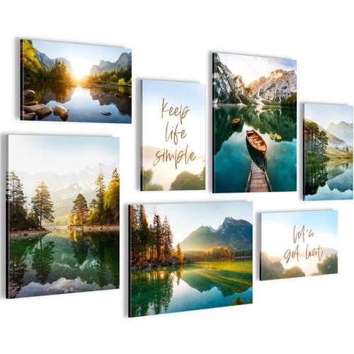 Wandbilder set see berge - see,