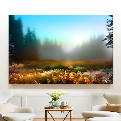 Leinwand bild landschaft - leinwand, wald