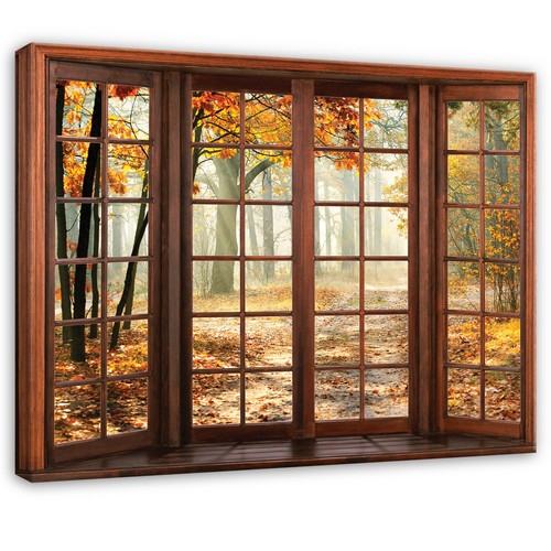Leinwand terrasse herbst - leinwand,