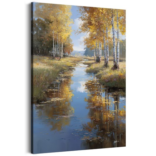 Leinwandbild wald bäume - leinwandbild,