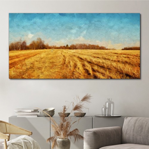 Gemälde landschaft feld wald - gemälde,