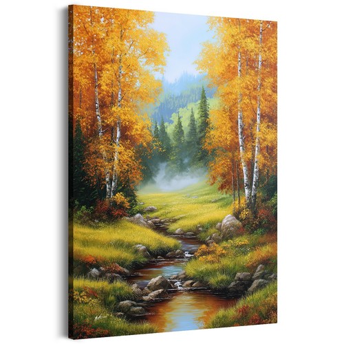 Leinwandbild wald bäume - leinwandbild,