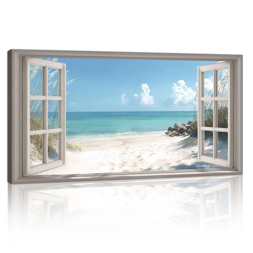 Strand blick leinwand bilder - strand,