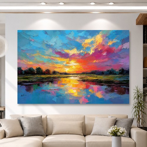 Leinwandbild sonnenuntergang - leinwandbild,