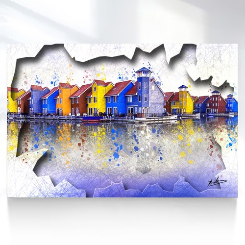 Leinwand bild landschaft - leinwand,