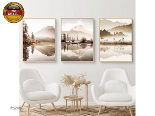 3er premium poster set - poster, beige