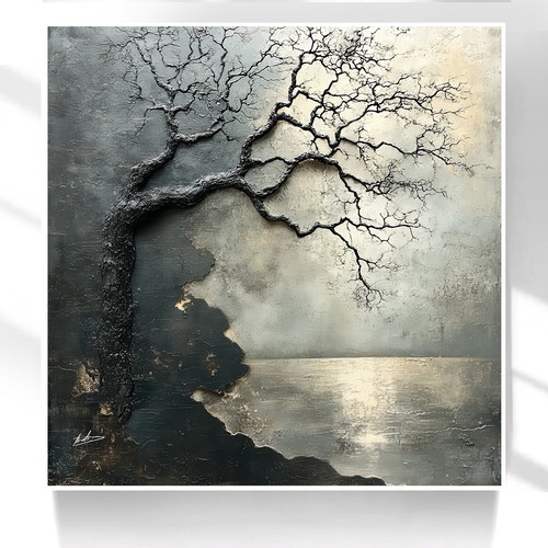 Leinwand bild landschaft baum - leinwand,
