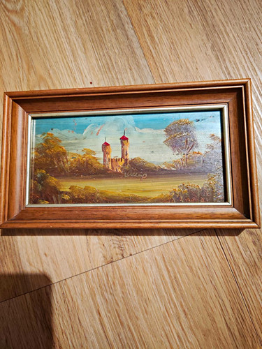 Gerahmtes landschaftsbild mit - gerahmtes,