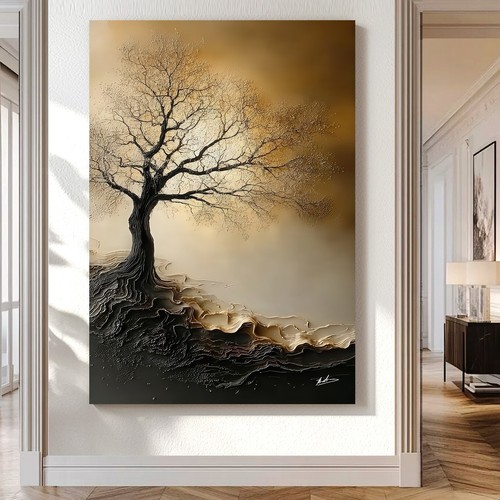 Leinwand bild landschaft baum - leinwand,
