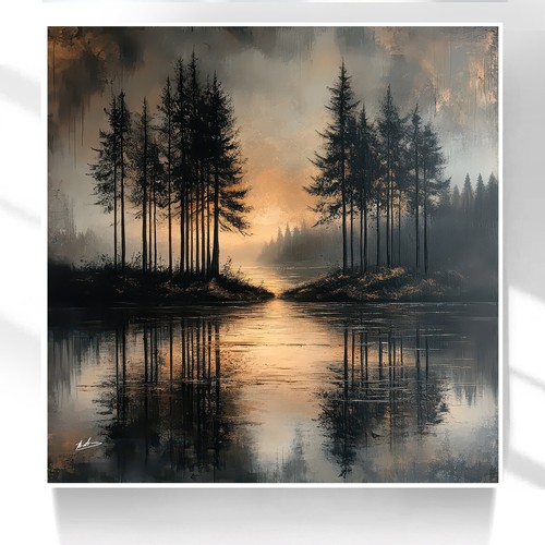 Leinwand bild landschaft - leinwand,